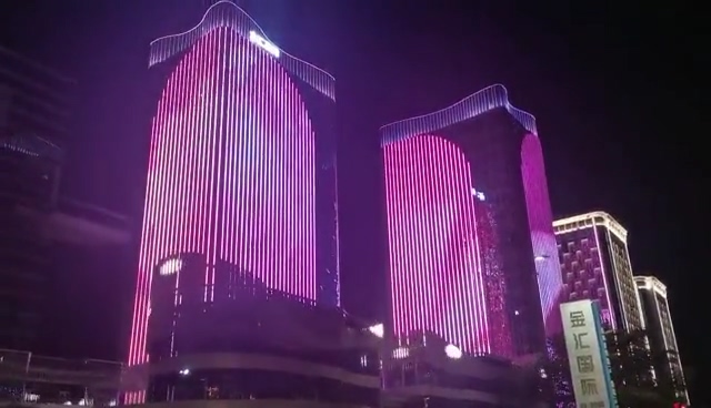 金匯國際廣場(chǎng)泛光照明設(shè)計(jì)效果圖