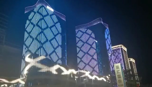 金匯國際廣場(chǎng)泛光照明設(shè)計(jì)效果圖